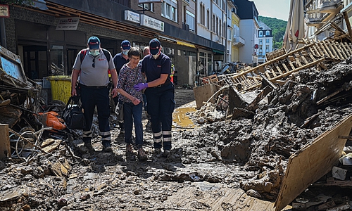 Einsatz im Katastrophengebiet.