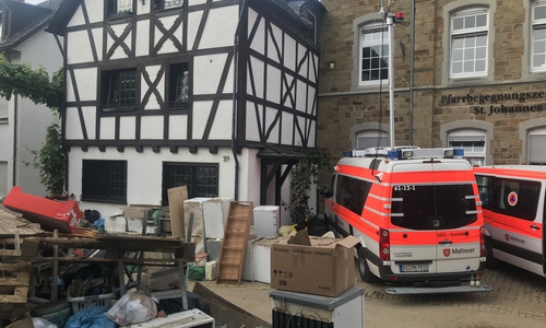 Die Einsatzleitung der Malteser im Landkreis Ahrweiler.