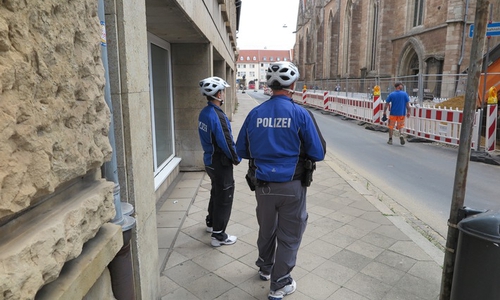Die Polizei kontrollierte in der Sonnenstraße.