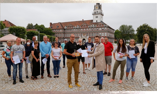 Die Sieger des Stadtradelns 2021 werden geehrt.