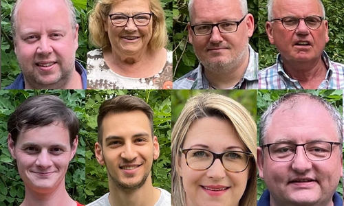 Der geschäftsführende SPD-Unterbezirksvorstand: Oben von links: Jörn Domeier, Waltraud Rybotycky, Jens Hoppe und Knut Wahlbrink- Unten von links: Florian Friedrich, Ferhat-Atilgan Kara, Susanne Schneider und Jan Fricke.