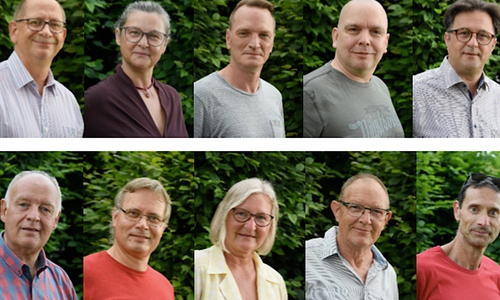 Oben: Thomas Fricke, Jasmin Strutz, Frank Bokemüller, Daniel Klingenberg, Ernest Duzevic (v. li.). Unten: Burkhard Klie, Udo Dettmann, Sabine Bunkus, Volkmar Schreinecke und Frank Klages (v. li.).