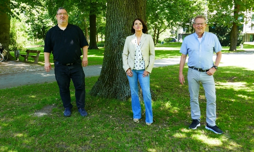 Die Spitzenkandidaten in den drei Wahlbereichen Dr. Dirk Ullmann, Martina Kracht und Dr. Ralf Zornemann