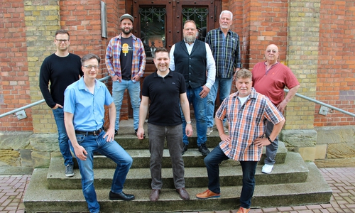v.l.n.r.: Marcel Kamphenkel, Jan Holzenbecher, Max Stäbner, André Beims, Björn Hoffmeister, Ulf Gabrielson, Michael Tempel, Friedhelm Gondro.