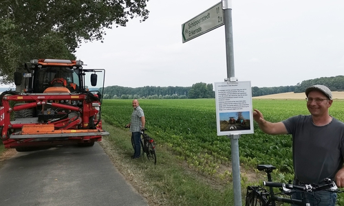 Der Tiefbaubetrieb des Landkreises Wolfenbüttel hat damit begonnen, Informationstafeln zur gemeinsamen Nutzung landwirtschaftlicher Wege an den FI-Wegen aufzustellen. 