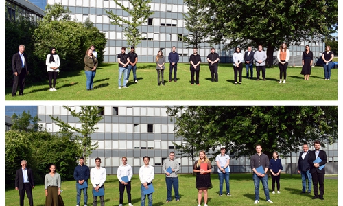 Die Stadtinspektor-Anwärter und neuen Nachwuchskräfte der Stadt Salzgitter wurden von Oberbürgermeister Frank Klingebiel, Thomas Albrecht, Fachdienstleiter Personal und Organisation und Dilara Akkus-Yayla begrüßt.