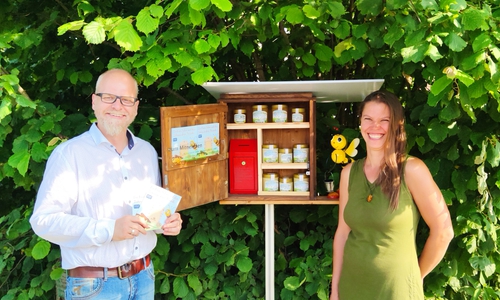 Bürgermeisterkandidat Tobias Breske und Sabine Gerlach.