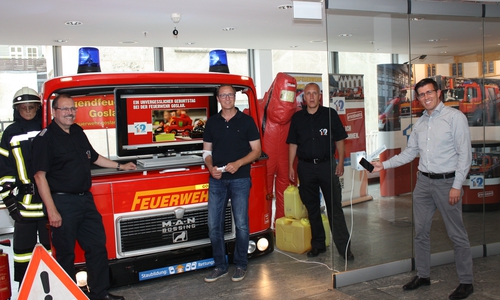 Test bestanden. Von links nach rechts: Frank Slotta, Dr. Roy Kühne, Udo Löprich und Jens Müller.