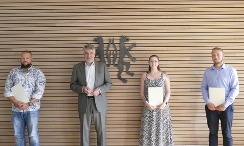 Marcel Trottner, Henning Heiß, Julia Behrens und Matthias Salzmann (v. li.).