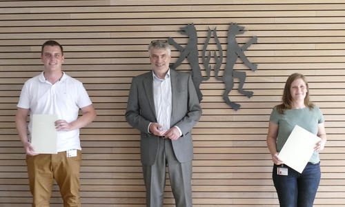 Joey Schridde, Henning Heiß und Juliane Borchert.