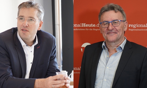 Oberbürgermeister Junk (CDU) wird von Ratsherr Holger Fenker (die GRÜNEN) bei der Stichwahl unterstützt.