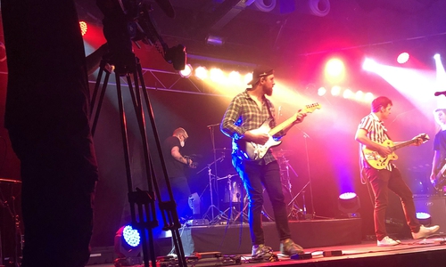 Die Wolfenbütteler Band El Andaluz bei der Aufnahme im MusikZentrum Hannover.