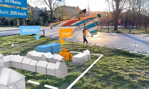 Die App arbeitet mit Augmented Reality und holt damit die alte Seesener Synagoge virtuell zurück in die Realität. 