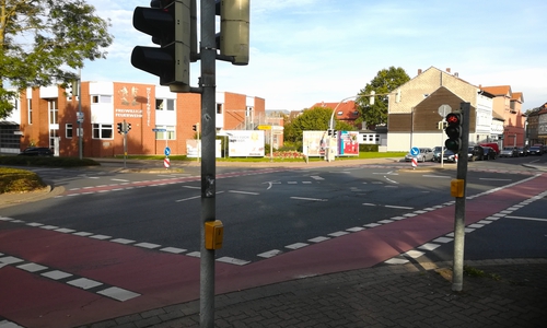 Die Kreuzung Jägerstraße soll, wenn es nach den Grünen geht, umgebaut werden.
