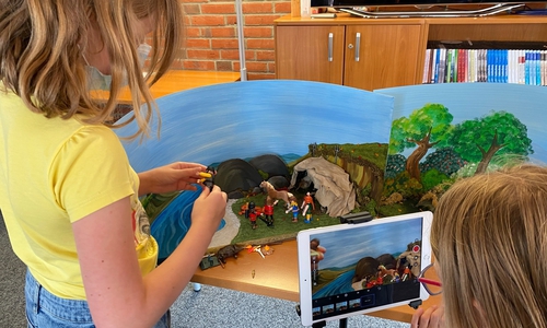 Liebevoll gestaltete Dioramen zeigen Ereignisse in der Geschichte Salzgitters. Mit der sogenannten Stopp-Motion-Technik wurden die kurzen Film gedreht.