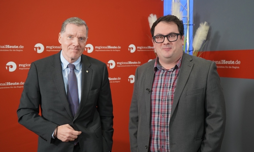Knud Maywald, der Vorstandsvorsitzende der Öffentlichen Versicherung Braunschweig im Gespräch mit regionalHeute.de Chefredakteur Werner Heise.