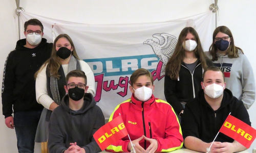 Der neue Jugendvorstand der DLRG Remlingen: Vorne, v.l. Robin Hellemann, Nick Gutacker und Steffen Lohmann, hinten v.l. Jonas Ehrhoff, Chantal Gutacker, Freya Rosenthal und Lisa Löhnert.