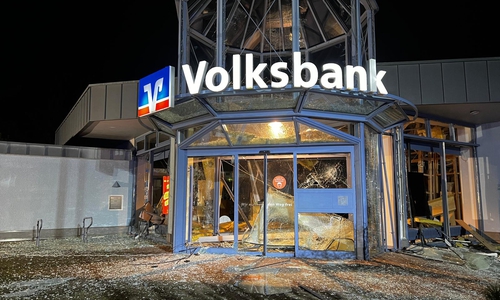 Wieder wurde eine Filiale der Volksbank Ziel einer Sprengung. 