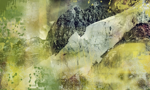 Die Illustration „Neuseeland South Island 02“ von Dieter Nuhr.