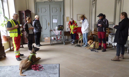 Rettungshunde-Training in Schloß Schliestedt