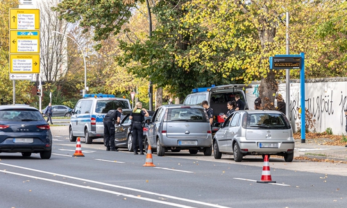 Auf der Kattowitzer Straße fand am Mittwoch eine Kontrolle statt.