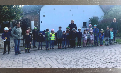 Die Teilnehmer des Fahrradtrainings in Almke.