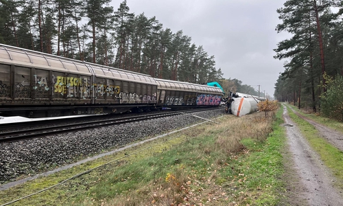 Die verunglückten Züge.
