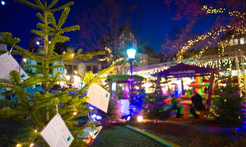 Der Wunschbaum lässt Kinderaugen zum Weihnachtsfest strahlen. 