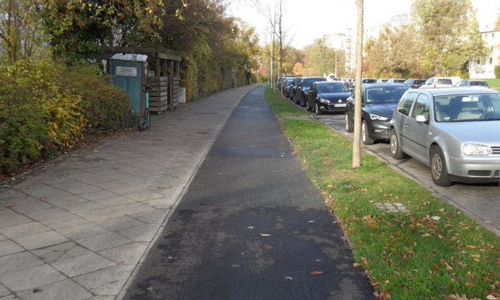 Sanierter Radweg am Hochring