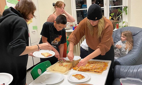 Selbstgemachte Pizza bei der LAN-Party im ASS