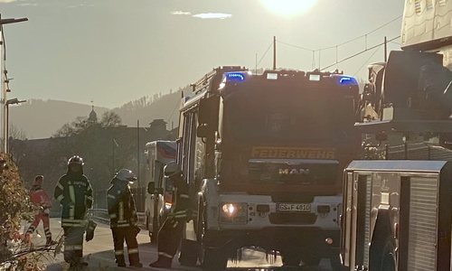 Feuerwehr-Einsatz am frühen Morgen.