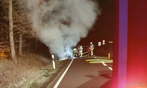Das Auto brannte aus.