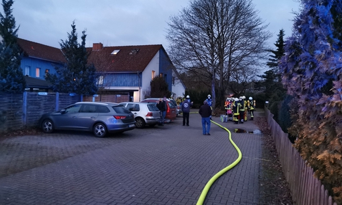 Die Feuerwehr rettete zwei Hunde aus der verrauchter Wohnung in Ohof.