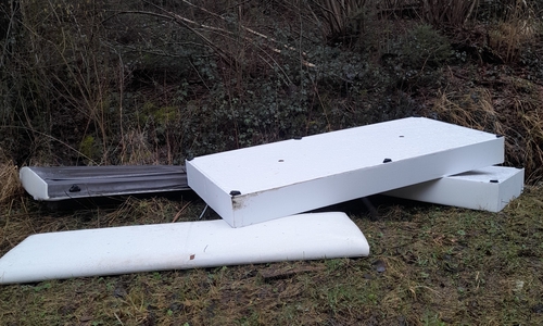 Illegale Müllentsorgung im Wald bei Wolfshagen.