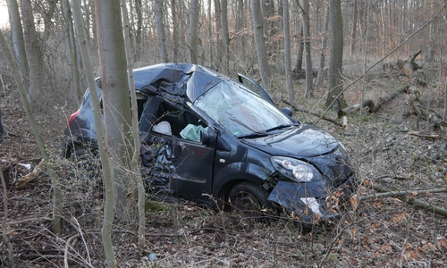 Das Auto kam aus noch unbekannten Gründen von der Fahrbahn ab.