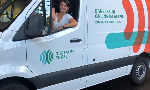 Das Infomobil der „Digitalen Engel“ kommt am 16. März auch nach Lehre. 