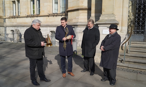Karsten Heidrich, Dr. Thorsten Kornblum, Klaus Peter Bachmann und Gerhard Baller (v. li.).