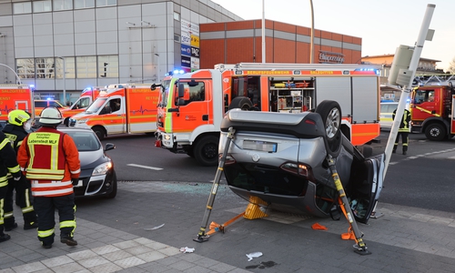Das Auto wurde gegen Bewegung gesichert.