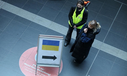 Helfer für Flüchtlinge aus der Ukraine.