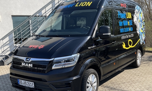 Der MAN eTGE ist ein elektrisch angetriebener Transporter.