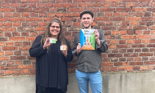 Imke Hoffmann (Braunschweiger AIDS-Hilfe) und David Röker (Lukas-Werke Gesundheitsdienste GmbH / Fachambulanz Peine).