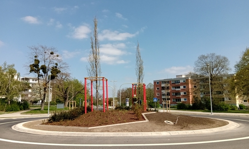 Der neue Kreisel am Dresdener Ring. 