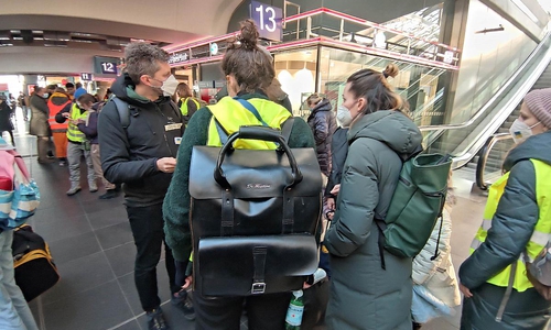 Ankunft von Flüchtlingen aus der Ukraine in Deutschland. Symbolbild