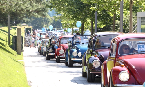 Rund 80 Besitzerinnen und Besitzer des Volkswagen Typs 1 folgen dem Aufruf des 1. Käfer Clubs Wolfsburg e. V. und treffen sich am 7. Mai ab 11 Uhr in der Autostadt.