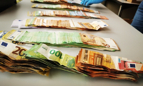 Ein Teil des beschlagnahmten Geldes.