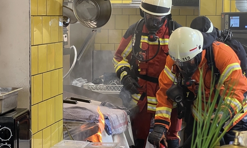 Die Feuerwehr im Einsatz.