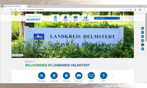 Ein Blick auf den neuen Internet-Auftritt des Landkreises.