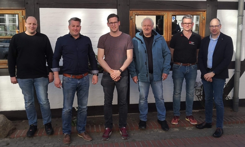 Mathias Fuhlbohm, Christian Henning, Stephan Lüthe, Andreas Bona, Thomas Hillebrecht und Andreas Krehl (v. li.). Es fehlt Thomas Brade.