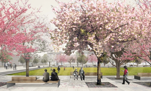 So soll der Robert-Koch-Platz in Zukunft aussehen. Visualisierung aus dem Jahre 2012. 