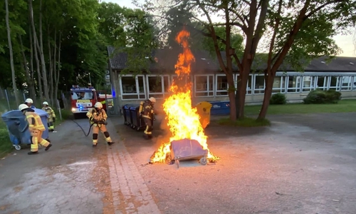 Einsatz auf dem Schulhof.